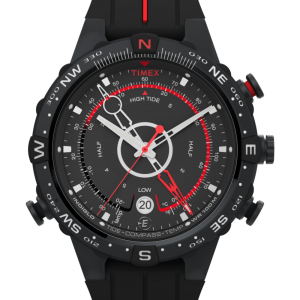 Intelligent Quartz&reg; Tide Temp Compass 45mm Silicone Strap Watch