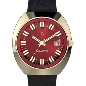 Q Timex 1972 Reissue 39mm Leather Strap Watch