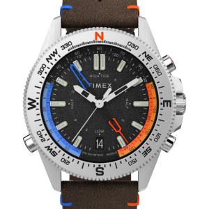 Expedition Tide-Temp-Compass 43mm Eco-Friendly Leather Strap Watch