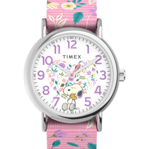 Peanuts® x Timex Weekender In Bloom 38mm Fabric Strap Watch