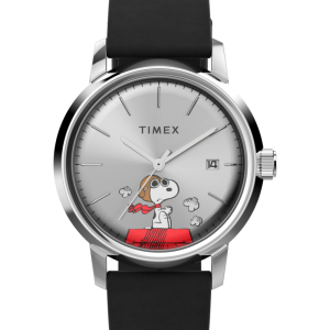 Peanuts&reg; x Timex Marlin&reg; Automatic Snoopy Flying Ace 40mm Leather Strap Watch