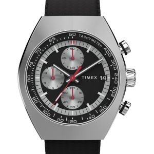 Timex Legacy Tonneau Chronograph 42mm Synthetic Rubber Strap Watch