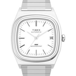 Timex&reg; Automatic 1983 E Line Reissue 34mm Stainless Steel Expansion Band Watch