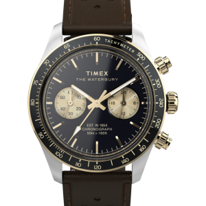 Waterbury Heritage Chronograph 39mm Leather Strap Watch