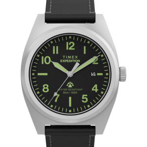 Expedition® Capstone 39mm Eco-Friendly Leather Strap Watch