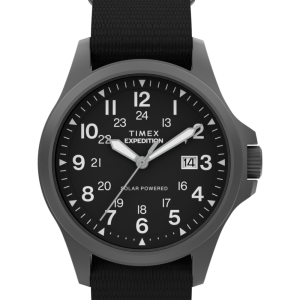 Expedition&reg; Field Post Solar 41mm Eco-Conscious Fabric Strap Watch