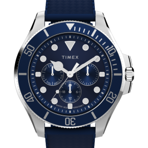 Harborside Coast Multifunction 43mm Synthetic Rubber Strap Watch