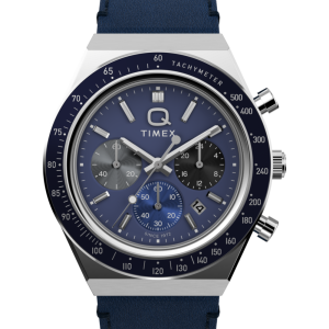 Q Timex&reg; Chronograph 40mm Leather Strap Watch