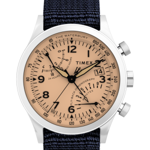 Waterbury Traditional Fly-Back Chronograph 43mm Fabric Strap Watch