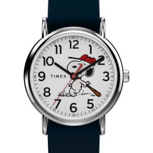 Peanuts&reg; x Timex Weekender Baseball 38mm Fabric Strap Watch