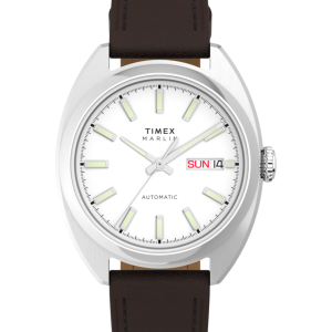 Marlin® Draper Automatic 37mm Leather Strap Watch