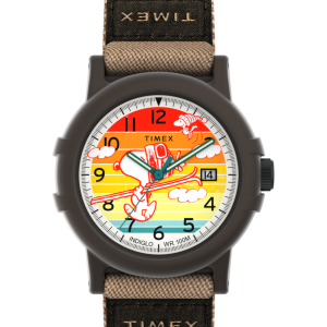 Peanuts® x Timex Camper Ski 38mm Fabric Strap Watch